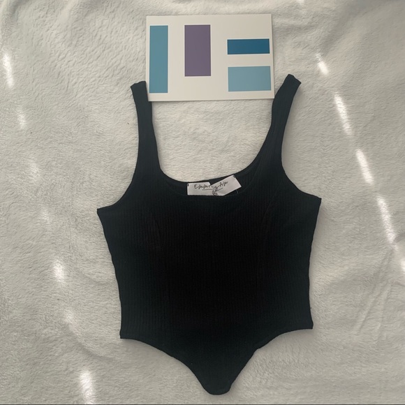 LF Black Corset Top - Picture 8 of 8